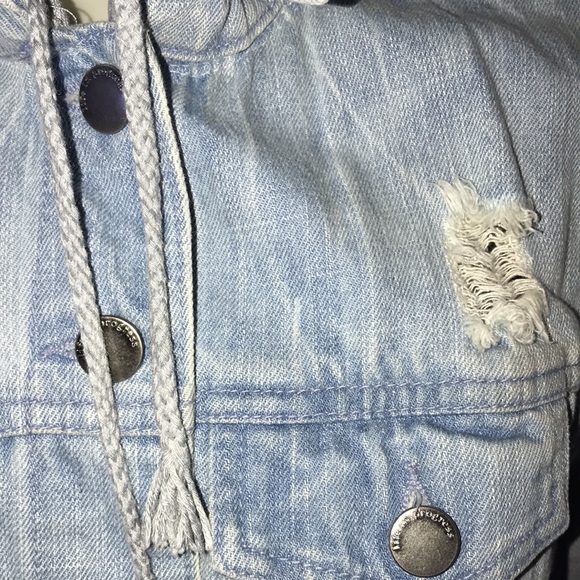 Forever 21 life in progress jean and sweat hooded jacket US medium 💕 - Picture 2 of 9
